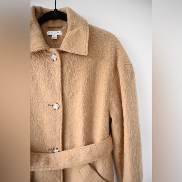 TOPSHOP Wool Blend Coat - Picture 2 of 6